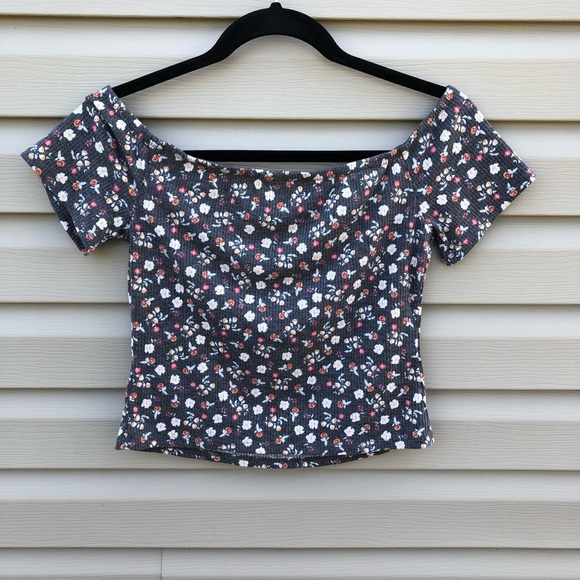 MOSSIMO | off shoulder grey crop top - Picture 5 of 5